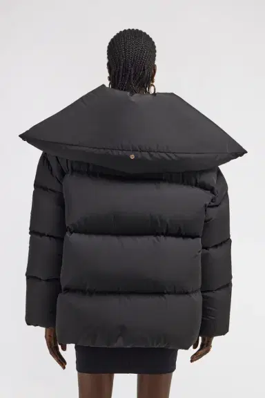 Roberto Cavalli Black High Collar Down Jacket | Thumbnail 3 Roberto Cavalli Black High Collar Down Jacket | Thumbnail 3