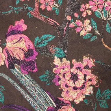 Roberto Cavalli Silk Pants With Oriental Bird Print | Thumbnail 4
