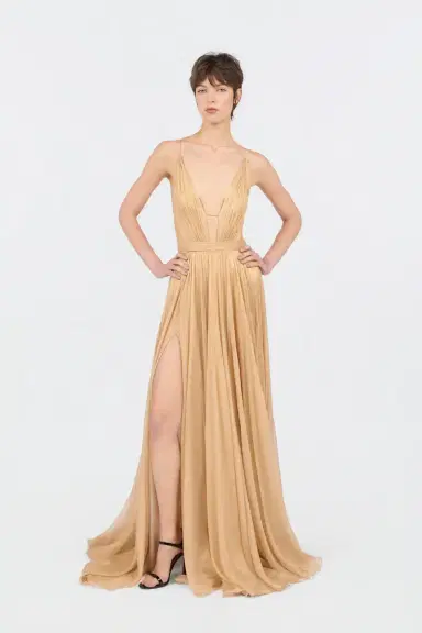 Roberto Cavalli Gold Silk Maxi Dress | Thumbnail 6 Roberto Cavalli Gold Silk Maxi Dress | Thumbnail 6