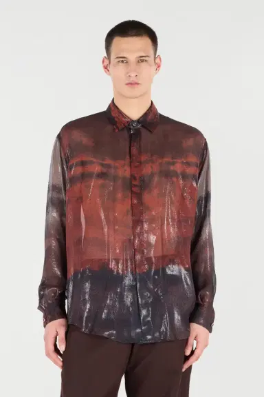 Roberto Cavalli Mottled Effect Silk-Blend Shirt | Thumbnail 2