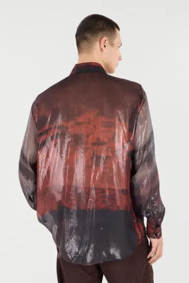 Roberto Cavalli Mottled Effect Silk-Blend Shirt | Thumbnail 3
