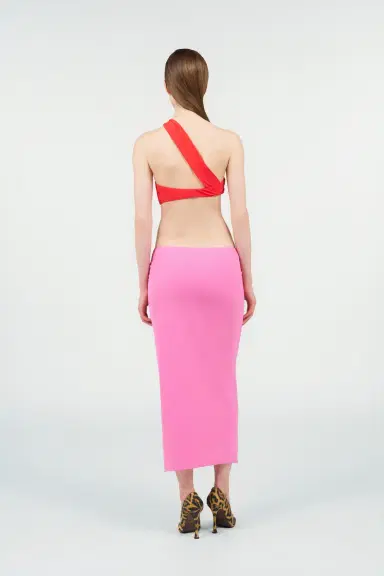 Roberto Cavalli Long Asymmetric Dress with Jewel Detail | Thumbnail 3 Roberto Cavalli Long Asymmetric Dress with Jewel Detail | Thumbnail 3
