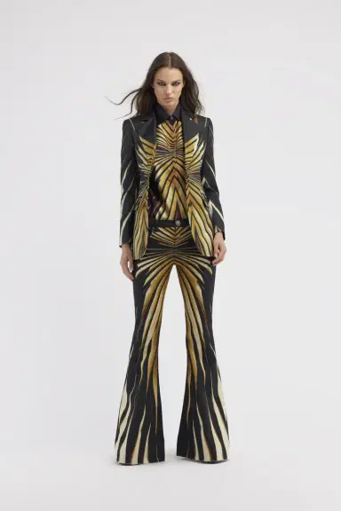 Roberto Cavalli Flared jeans with Ray of Gold print | Thumbnail 5