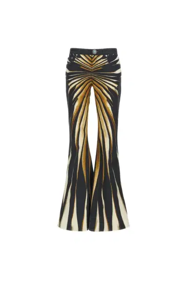 Roberto Cavalli Flared jeans with Ray of Gold print | Thumbnail 1