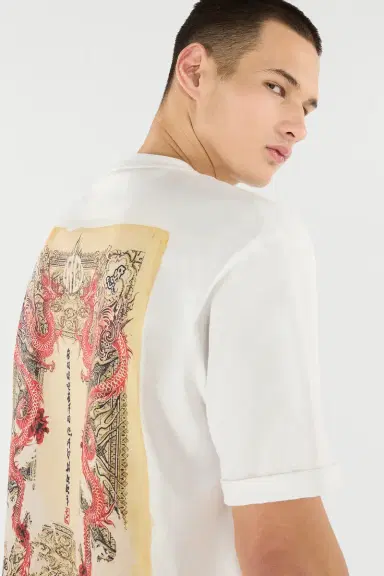 Roberto Cavalli T-Shirt With Dragons And Logo | Thumbnail 4 Roberto Cavalli T-Shirt With Dragons And Logo | Thumbnail 4