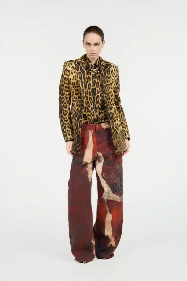 Roberto Cavalli Silk Shirt With Jaguar Skin Print | Thumbnail 7