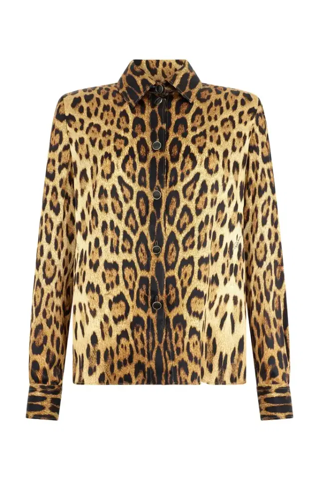 Silk Shirt With Jaguar Skin Print