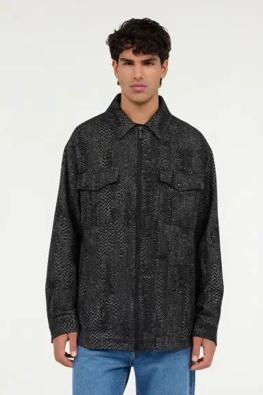 Roberto Cavalli Cotton and Wool Zip Overshirt | Thumbnail 2