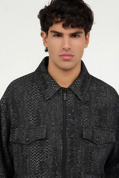 Roberto Cavalli Cotton and Wool Zip Overshirt | Thumbnail 5