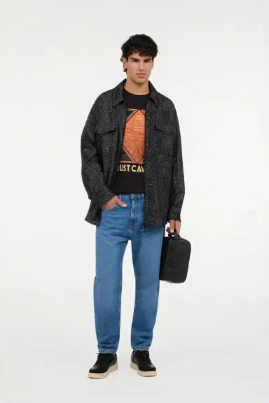 Roberto Cavalli Cotton and Wool Zip Overshirt | Thumbnail 7
