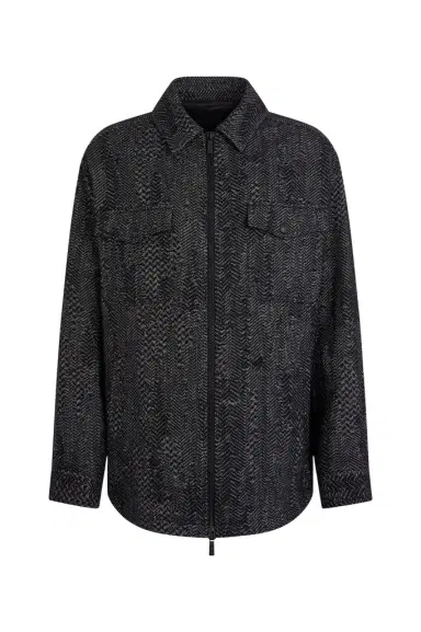 Roberto Cavalli Cotton and Wool Zip Overshirt | Thumbnail 1