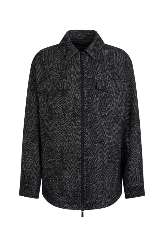 Roberto Cavalli Cotton and Wool Zip Overshirt