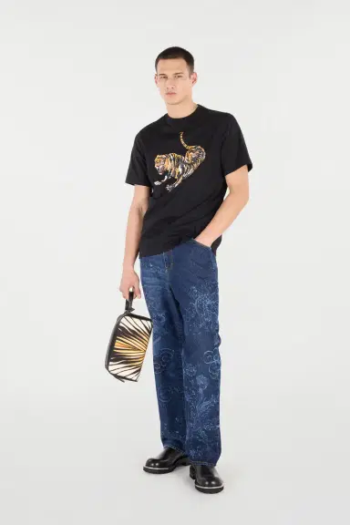 Roberto Cavalli Cotton T-Shirt With Tiger | Thumbnail 7