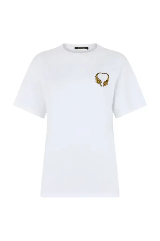 Roberto Cavalli Cotton T-shirt with Tigers