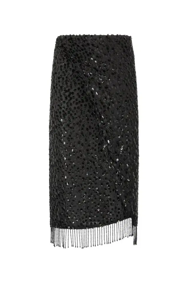 Roberto Cavalli Skirt With Beaded Hem