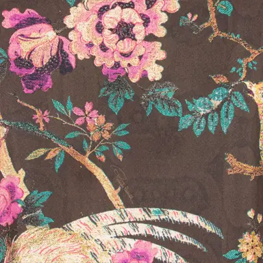 Roberto Cavalli Silk Shirt With Oriental Bird Print | Thumbnail 4