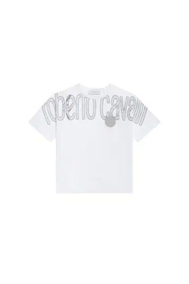 Roberto Cavalli Logo Print Cotton T-shirt | Thumbnail 1 Roberto Cavalli Logo Print Cotton T-shirt | Thumbnail 1