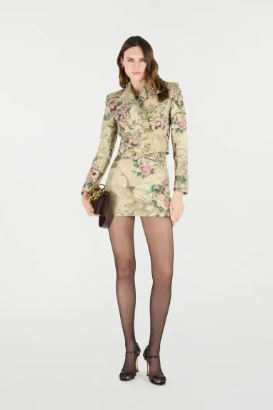 Roberto Cavalli Miniskirt With Oriental Bird Print | Thumbnail 7 Roberto Cavalli Miniskirt With Oriental Bird Print | Thumbnail 7