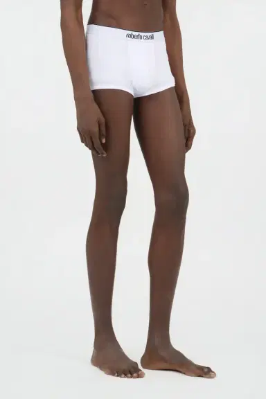 Roberto Cavalli White Cotton Boxers Bi-Pack | Thumbnail 3 Roberto Cavalli White Cotton Boxers Bi-Pack | Thumbnail 3