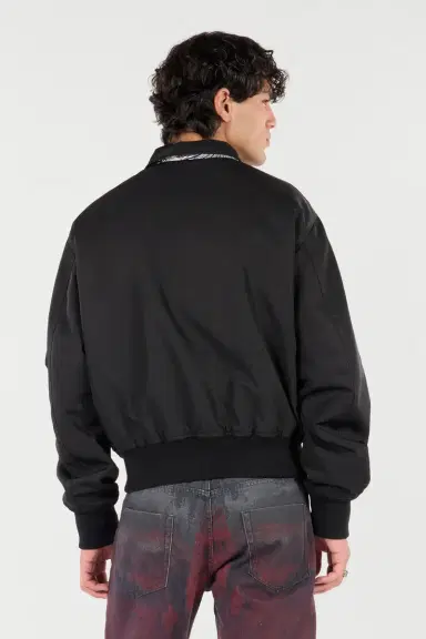 Roberto Cavalli Reversible Bomber Jacket With Dragon | Thumbnail 4 Roberto Cavalli Reversible Bomber Jacket With Dragon | Thumbnail 4