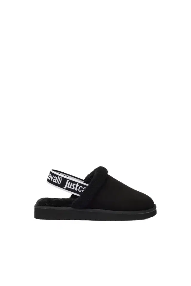 Roberto Cavalli Black Comfy Style Sabot Shoes