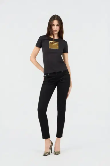 Roberto Cavalli Black T-shirt with Logo | Thumbnail 6