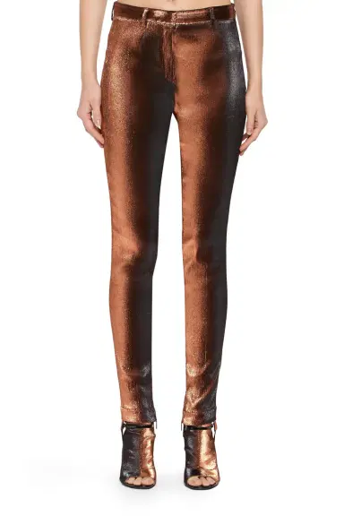Roberto Cavalli Metallic stretch lurex solid trousers | Thumbnail 2