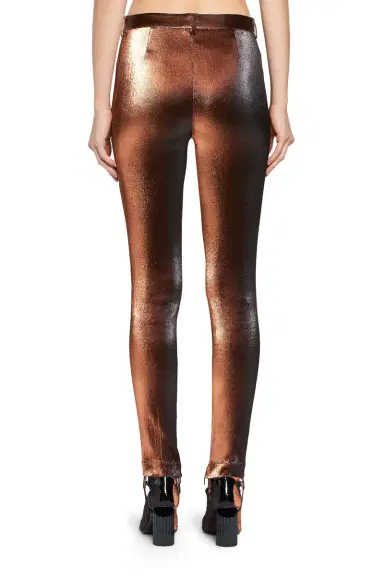 Roberto Cavalli Metallic stretch lurex solid trousers | Thumbnail 3