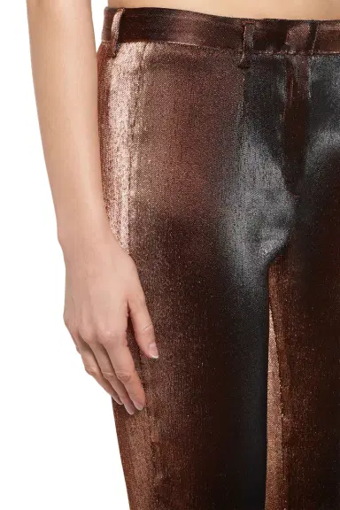 Roberto Cavalli Metallic stretch lurex solid trousers | Thumbnail 5