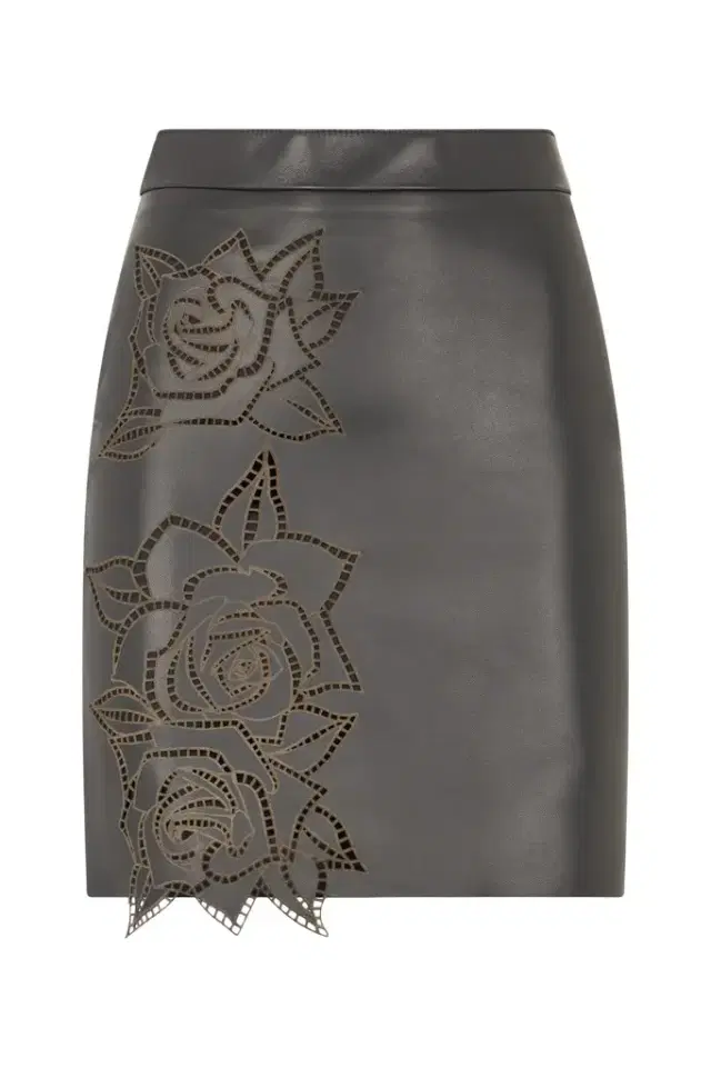 Roberto Cavalli Skirt With Perforated Rose Pattern
