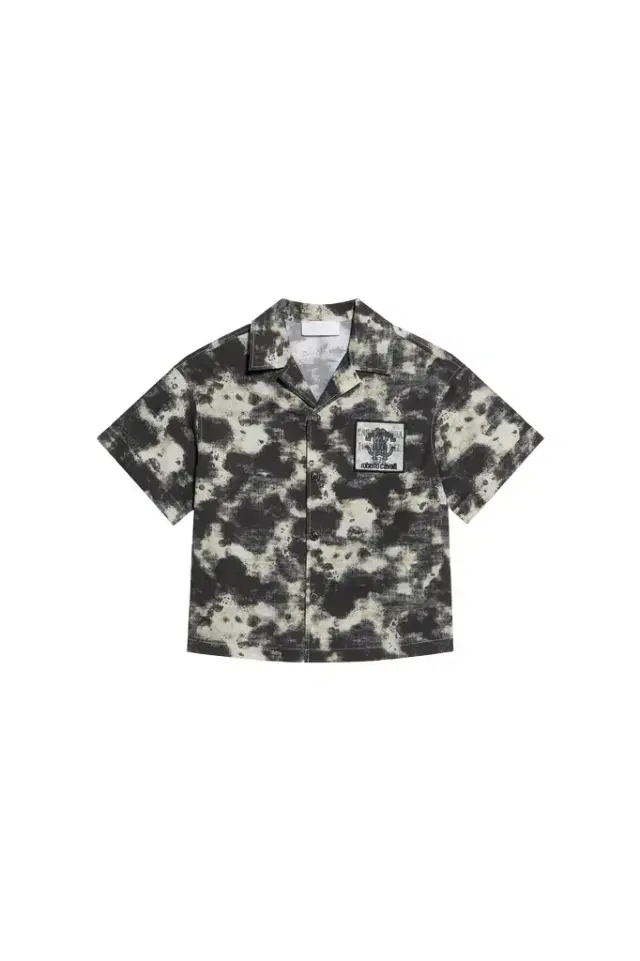 Cotton Shirt With Camouflage Motif