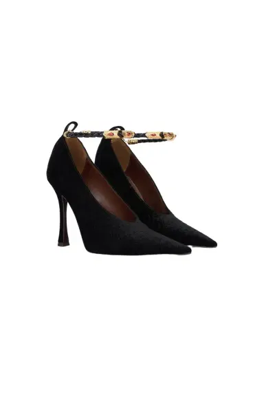 Roberto Cavalli Black Pumps With Strap | Thumbnail 1 Roberto Cavalli Black Pumps With Strap | Thumbnail 1