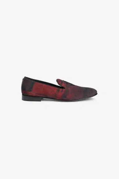 Roberto Cavalli Oriental Red Slipper with Mirror Snake Monogram | Thumbnail 2