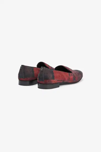 Roberto Cavalli Oriental Red Slipper with Mirror Snake Monogram | Thumbnail 3