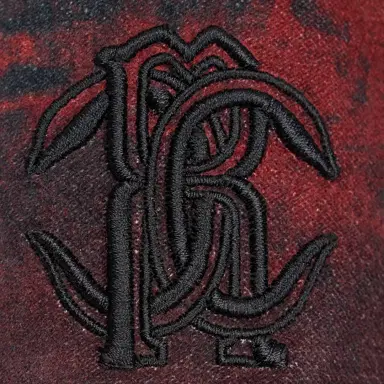 Roberto Cavalli Oriental Red Slipper with Mirror Snake Monogram | Thumbnail 4