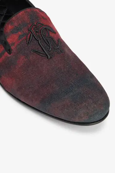 Roberto Cavalli Oriental Red Slipper with Mirror Snake Monogram | Thumbnail 5