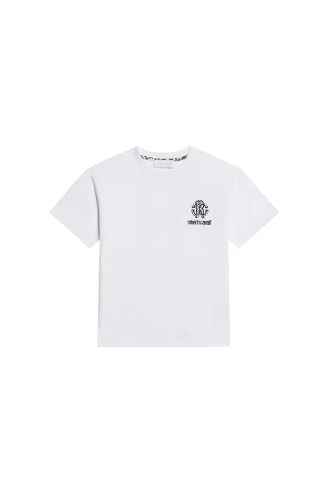 White Cotton T-Shirt With Logo Print