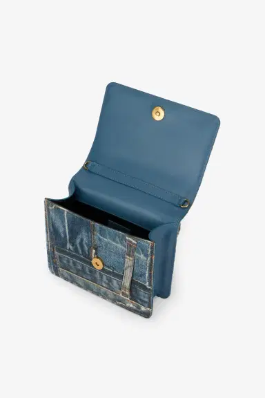 Roberto Cavalli Denim Patchwork Print Serpentine Bag | Thumbnail 6 Roberto Cavalli Denim Patchwork Print Serpentine Bag | Thumbnail 6