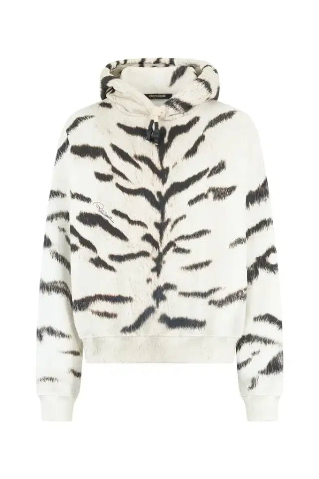 Woman Sweatshirt With White Tigresse OGAT X Roberto Cavalli Print