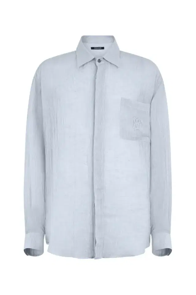 Linen Shirt with Embroidered Pocket