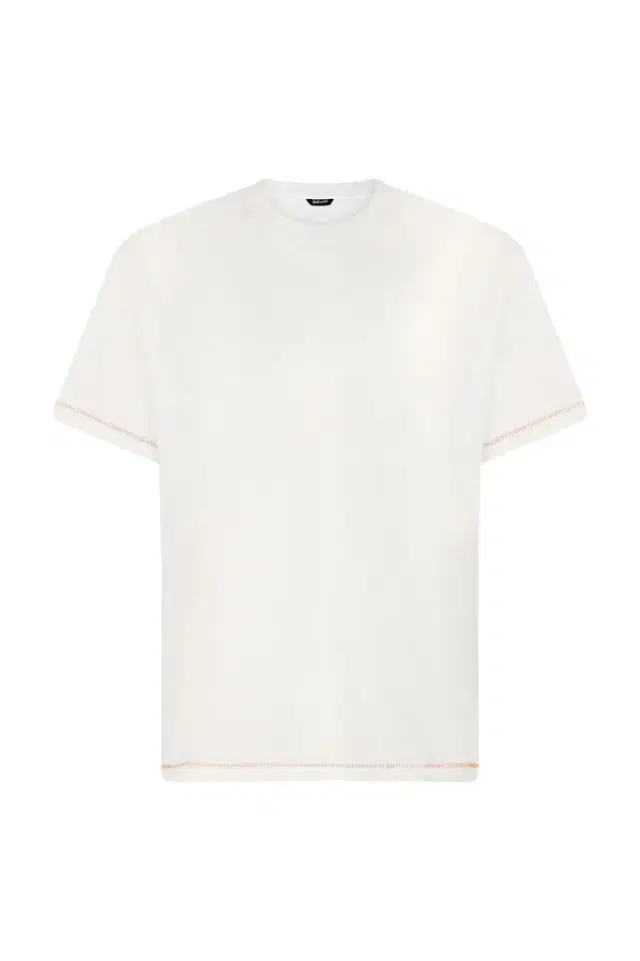 Roberto Cavalli T-Shirt With JC Monogram And Contrasting Topstitching