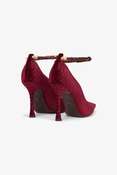 Roberto Cavalli Burgundy Pumps With Strap | Thumbnail 3 Roberto Cavalli Burgundy Pumps With Strap | Thumbnail 3