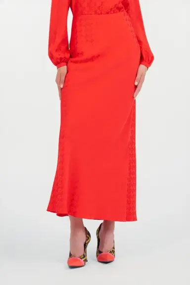 Roberto Cavalli Long Skirt with Jacquard Monogram Print | Thumbnail 2