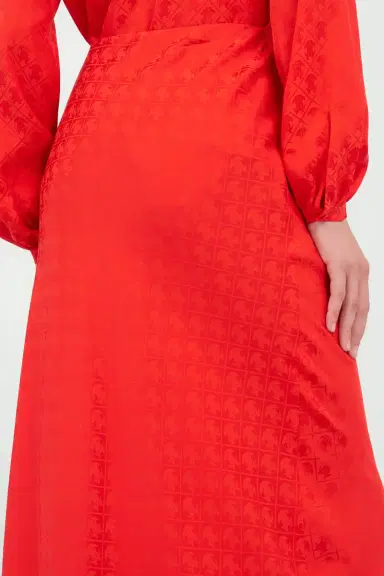 Roberto Cavalli Long Skirt with Jacquard Monogram Print | Thumbnail 6