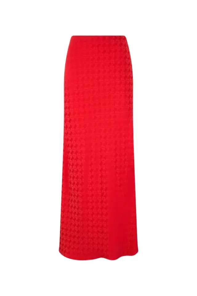 Roberto Cavalli Long Skirt with Jacquard Monogram Print