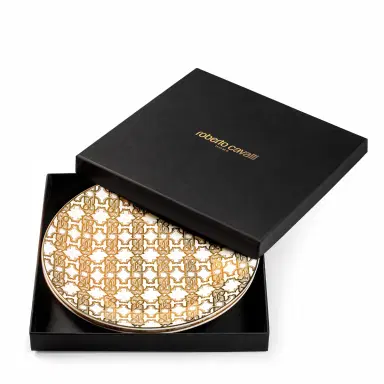 Roberto Cavalli Monogram Gold 2 Fruit Plates | Thumbnail 4