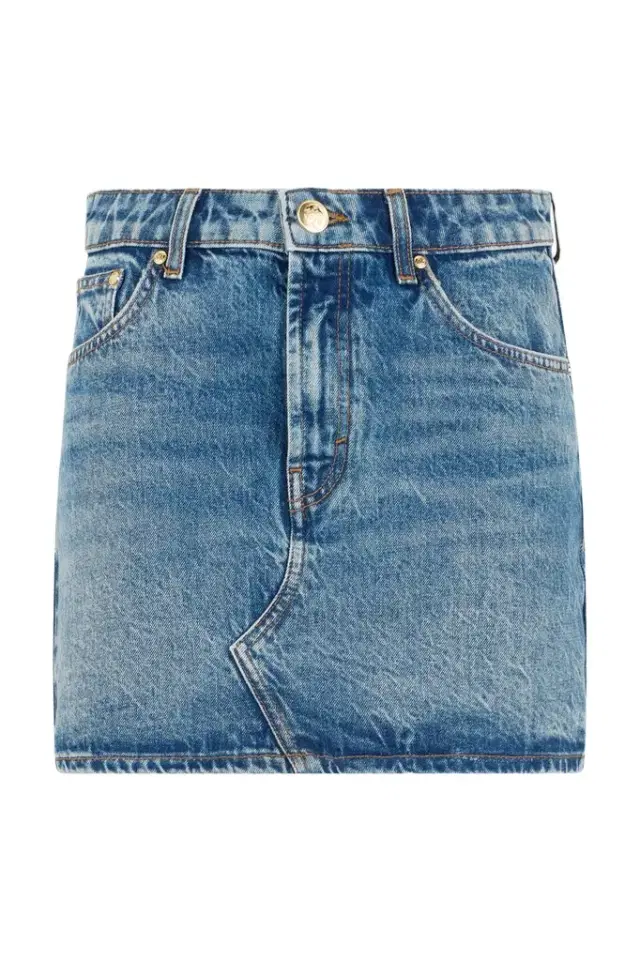 Roberto Cavalli Blue Denim Mini Skirt
