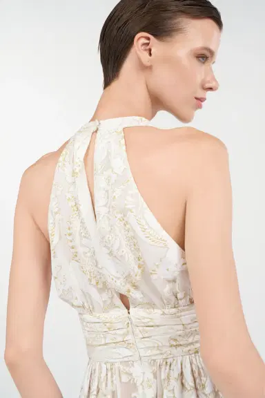 Roberto Cavalli White Mini Dress with Ornamental Motif | Thumbnail 6 Roberto Cavalli White Mini Dress with Ornamental Motif | Thumbnail 6