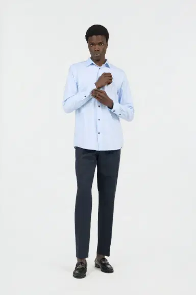 Roberto Cavalli Light Blue Shirt with Monogram RC Embroidery | Thumbnail 6 Roberto Cavalli Light Blue Shirt with Monogram RC Embroidery | Thumbnail 6