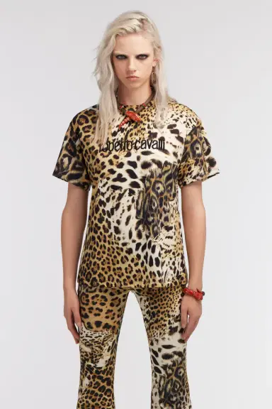 Roberto Cavalli T-shirt with Jaguar Skin print | Thumbnail 2